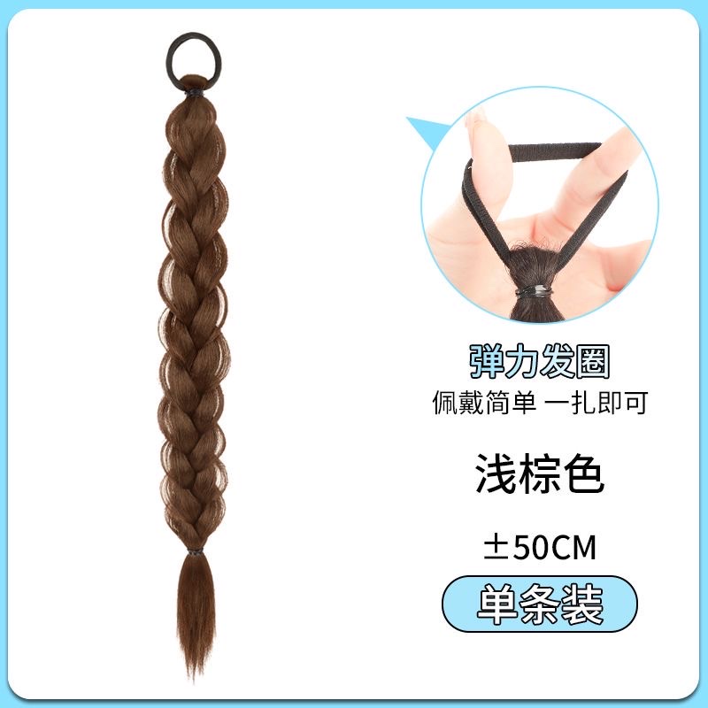 网红辫子女高马尾新中式甜酷编发自然麻花长辫子拳击辫双马尾发详情图7