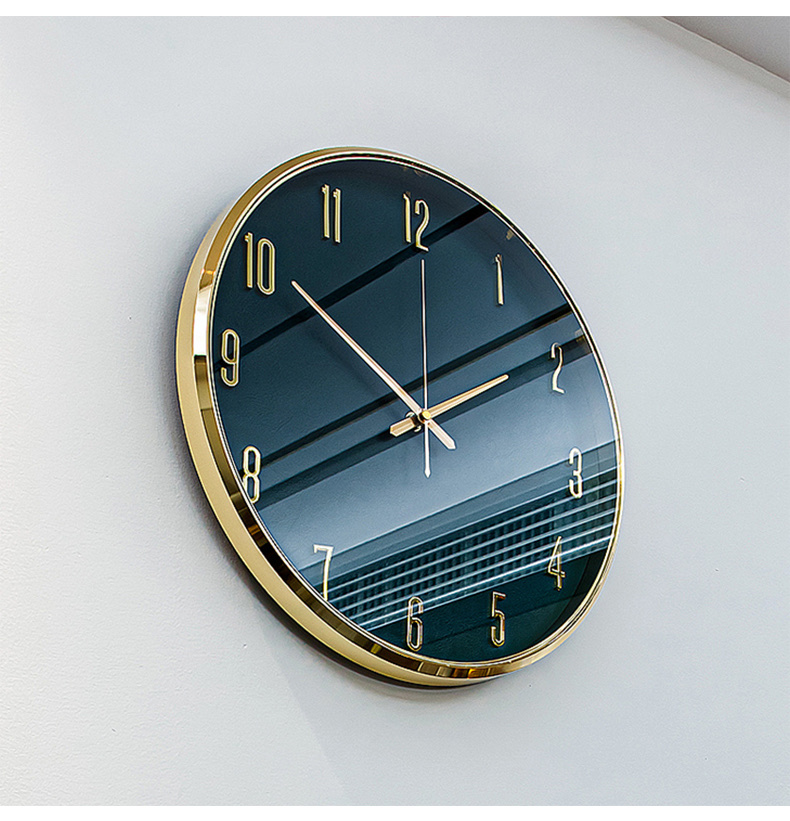 现代简约挂钟家用时尚表挂墙客厅大气创意时钟轻奢个性静音石英钟详情图7