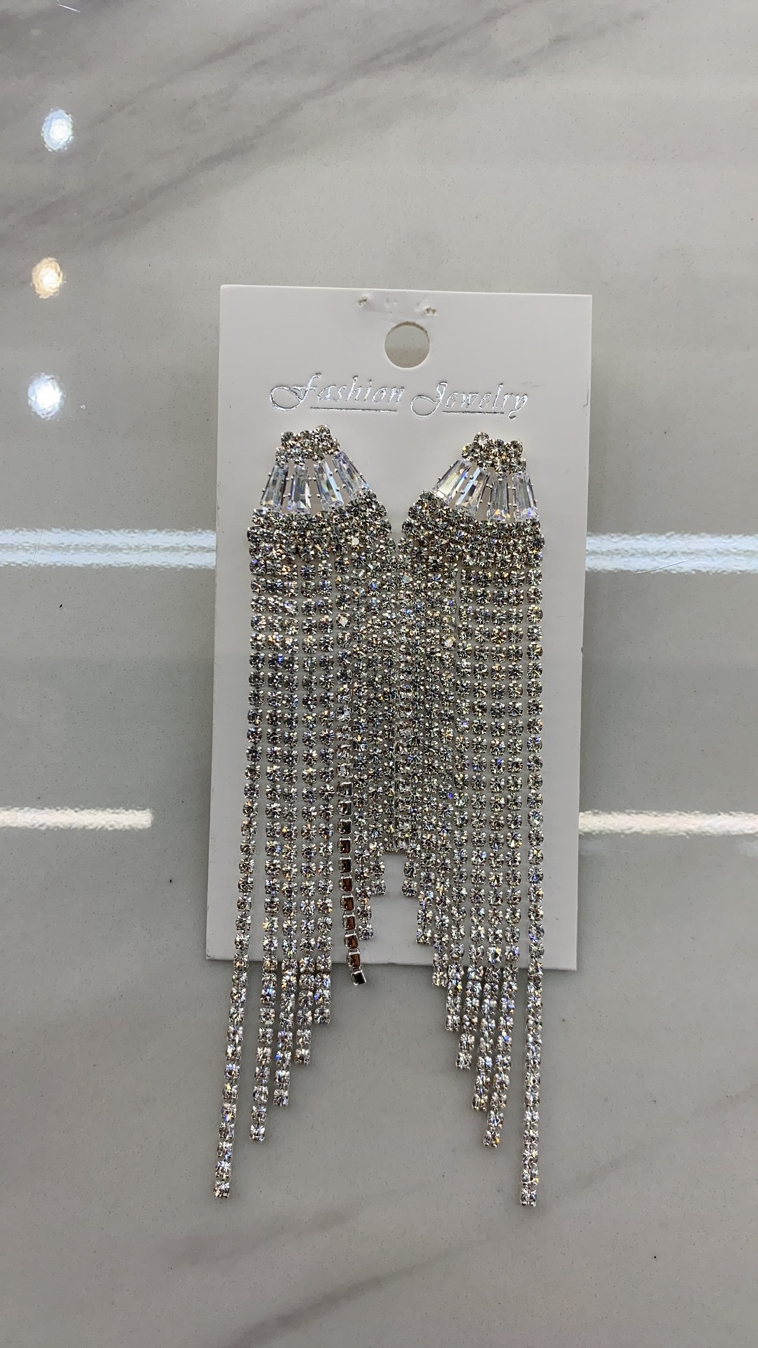 不锈钢戒指 配饰套装 耳坠女长款气质款 高级感耳饰 时尚潮流耳环 长耳坠优雅气质款耳坠女长款气质不锈钢戒指白底实物图