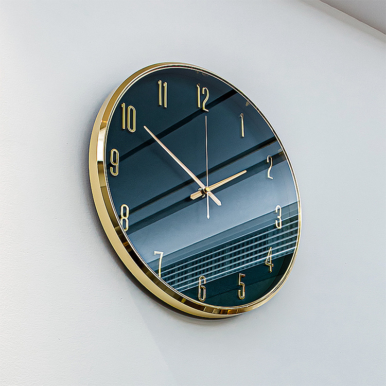 现代简约挂钟家用时尚表挂墙客厅大气创意时钟轻奢个性静音石英钟产品图