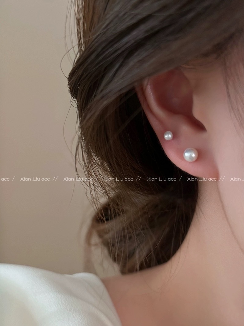 黑色形小耳钉女耳环2024新款爆款精致气质高级感养耳洞耳饰饰品详情图5