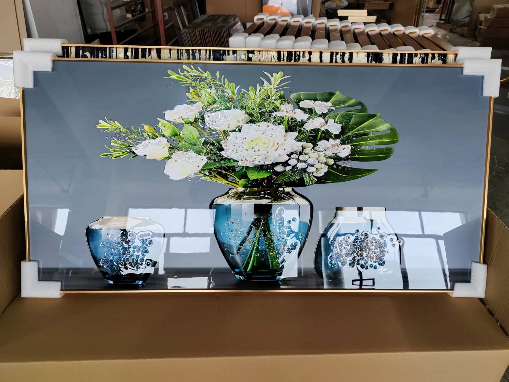 晶瓷装饰画 三联画表箱配电箱遮挡画 家居装饰艺术品详情图2