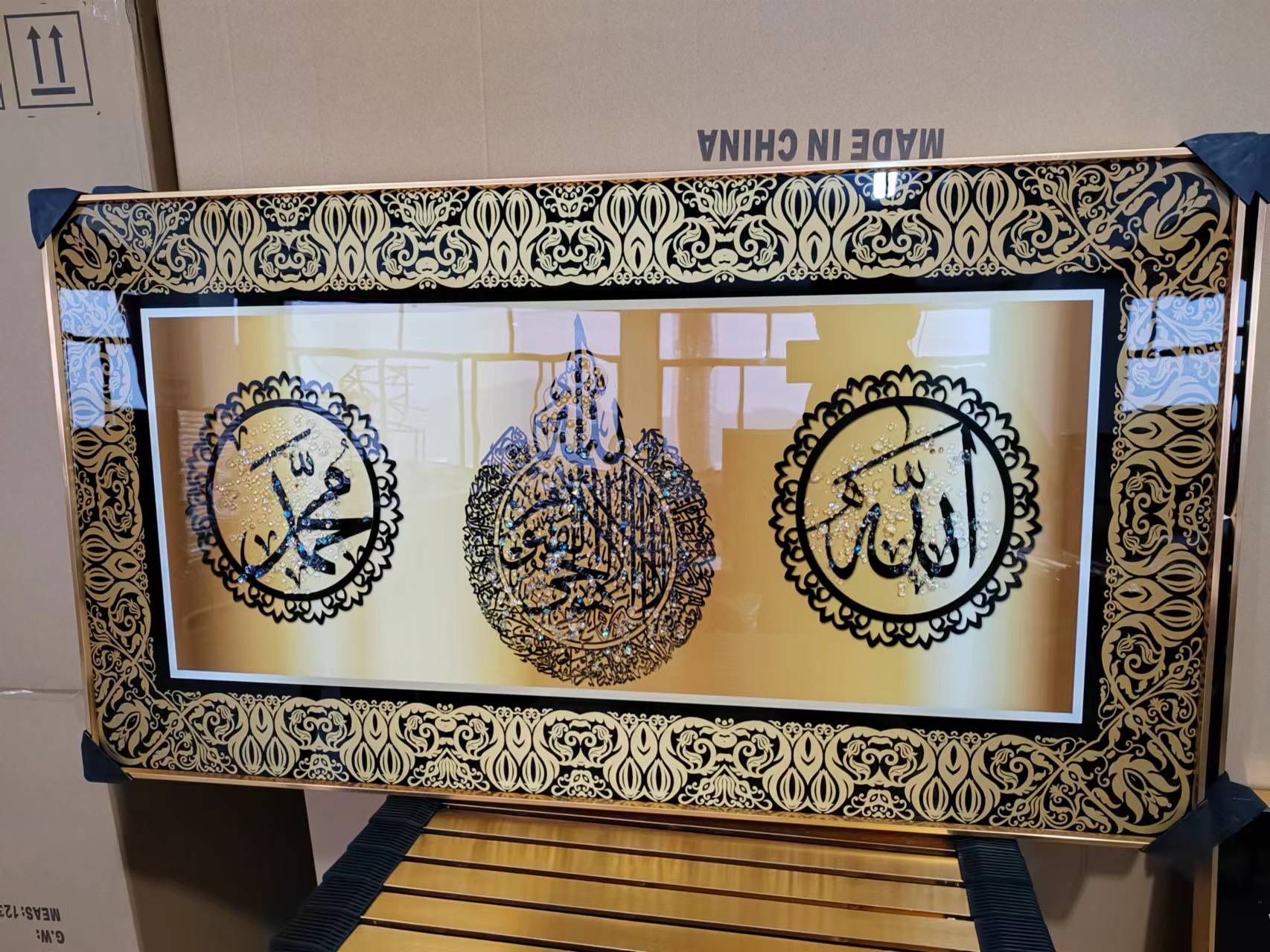 晶瓷装饰画 三联画表箱配电箱遮挡画 家居装饰艺术品细节图