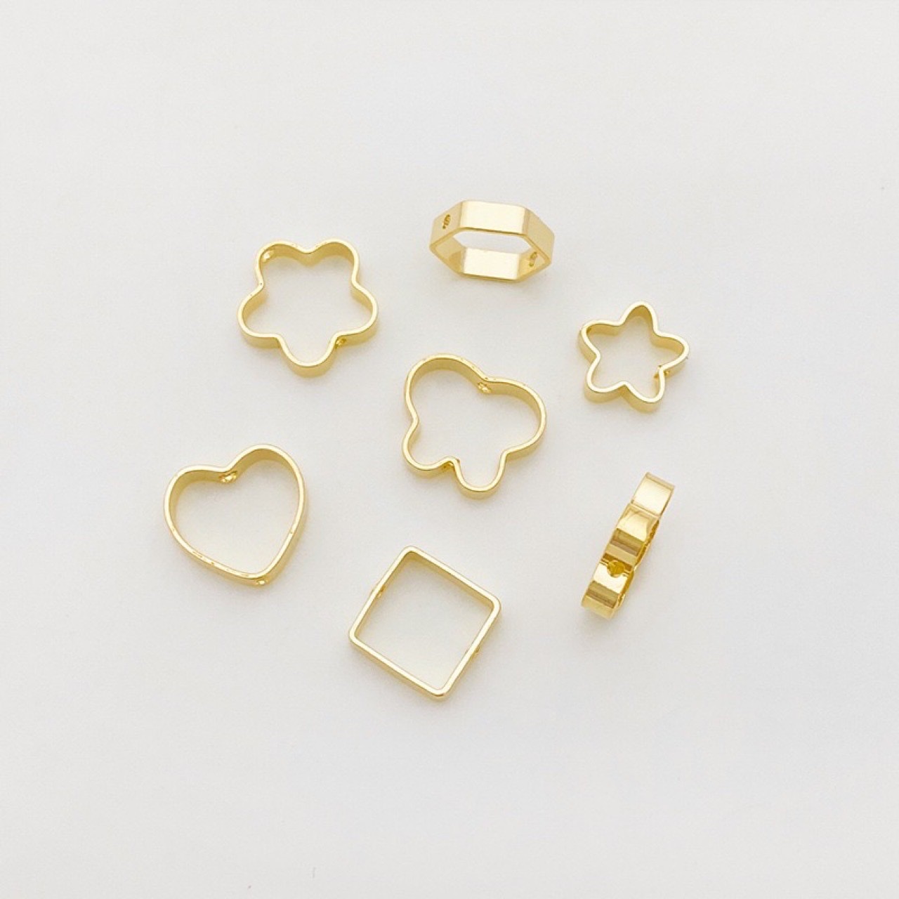 Five-pointed star heart-shaped geometric beaded ring diy beaded bracelet necklace beaded ring accessory details Picture