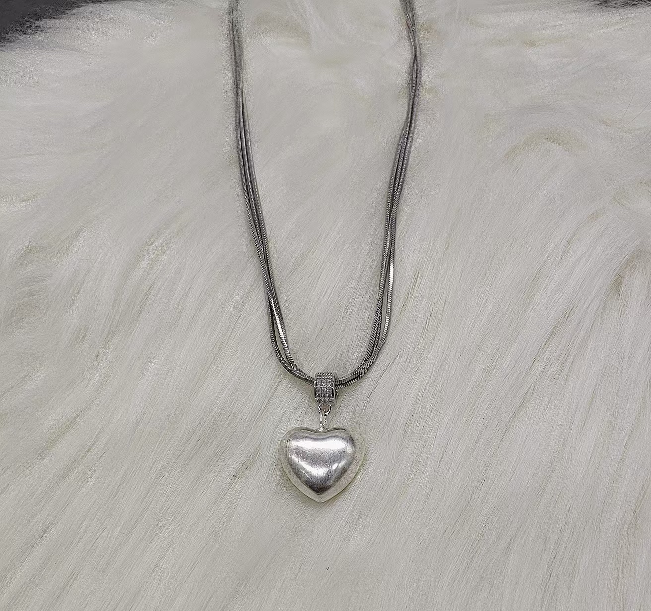 American fashion impervious steel adjustable trend collar for women simple personality love pendant collarbone necklace thumbnail