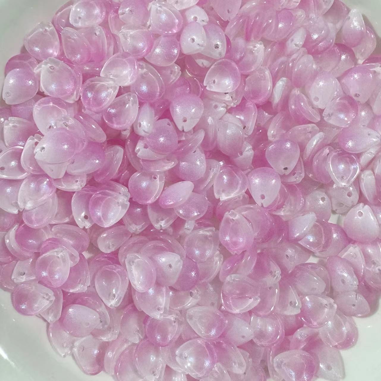 捷克琉璃10*12mm小圆梅花花瓣古风diy饰品配件发簪手工材料 