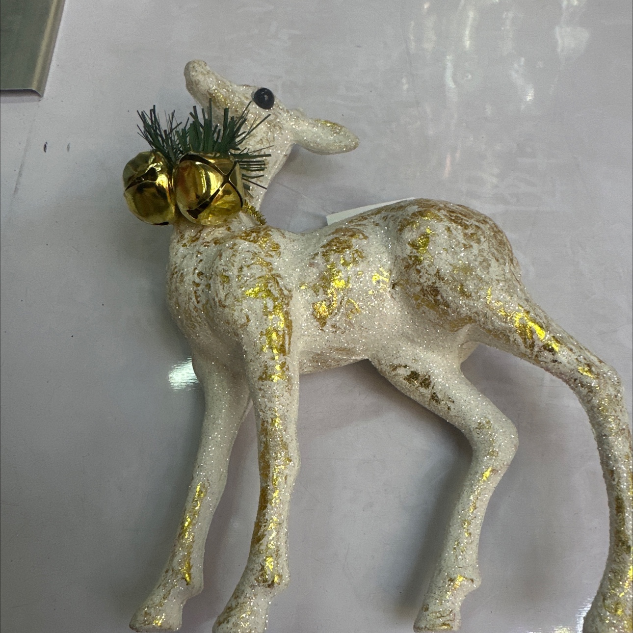 圣诞装饰品，圣诞摆件，圣诞鹿挂铁铃铛细节图