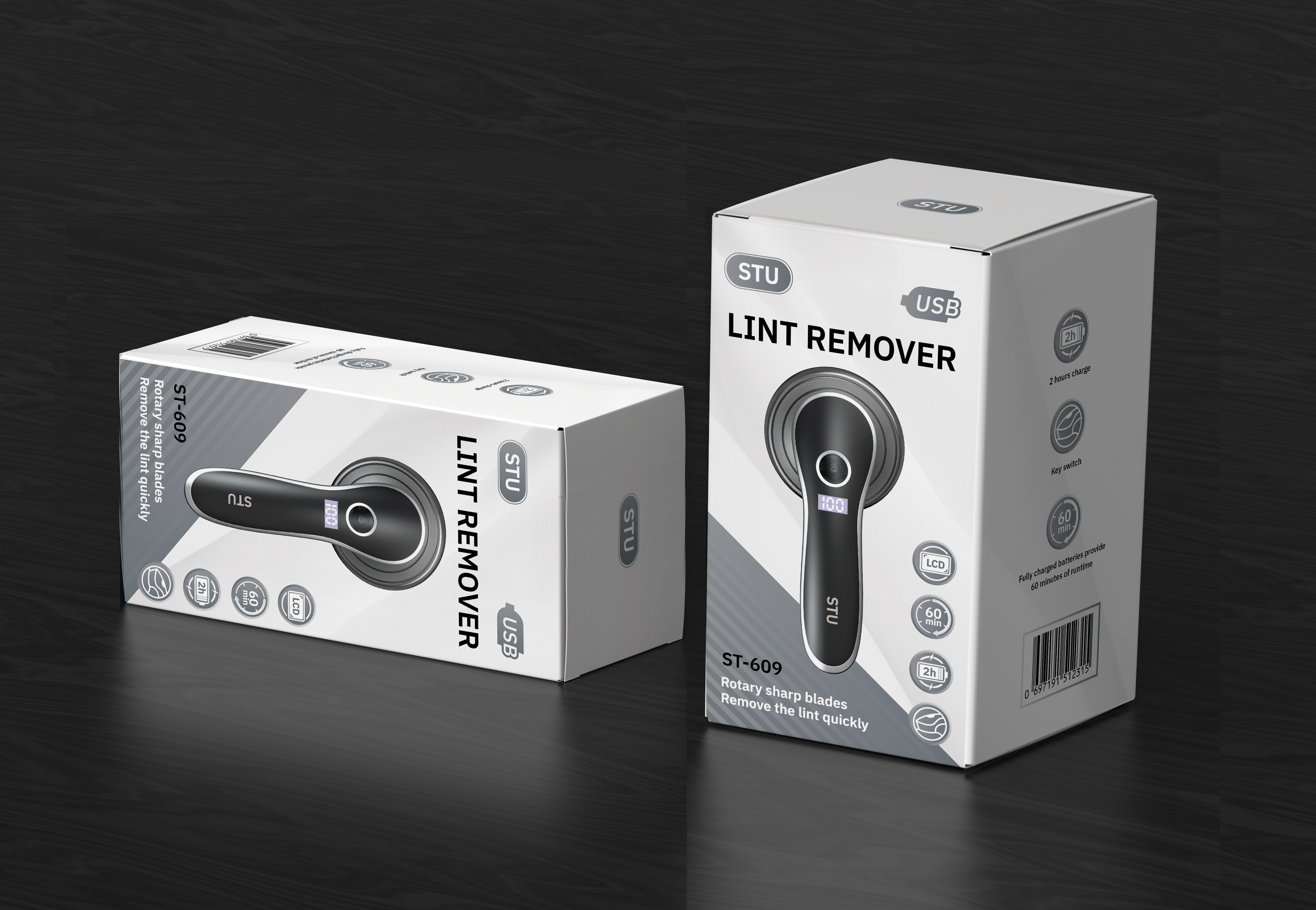 The new battery-powered digital display dual-purpose pilling trimmer, electric sweater and coat pilling and shaving device ST-609 detail image 1