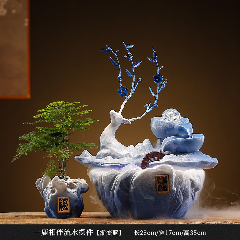 Ceramic flowing Water Bonsai Figure Little Monk series