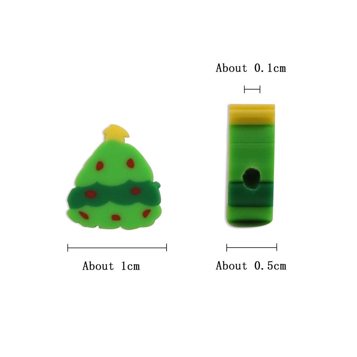 Soft clay Christmas gifts, Santa Claus series, diy materials, bracelets, necklaces and strings detail image 3