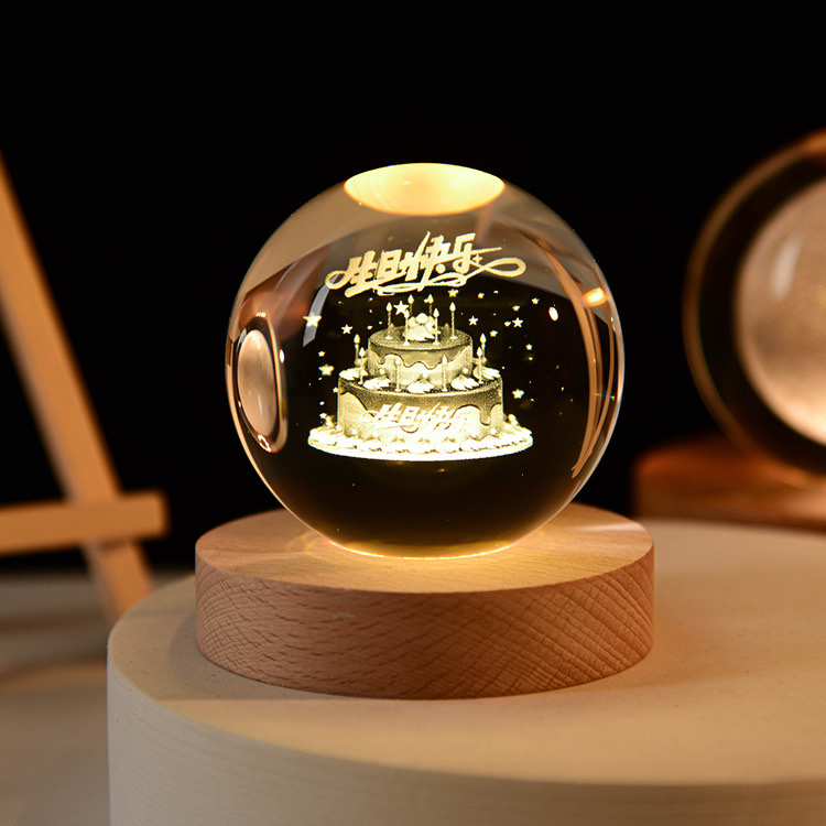 Crystal ball decorative craft ornaments pic 5