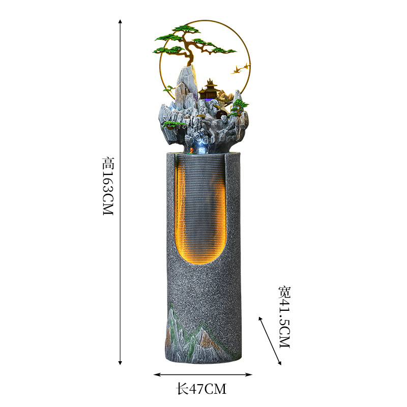 Resin flowing water bonsai magnesium oxide fiberglass reinforced plastic details Picture