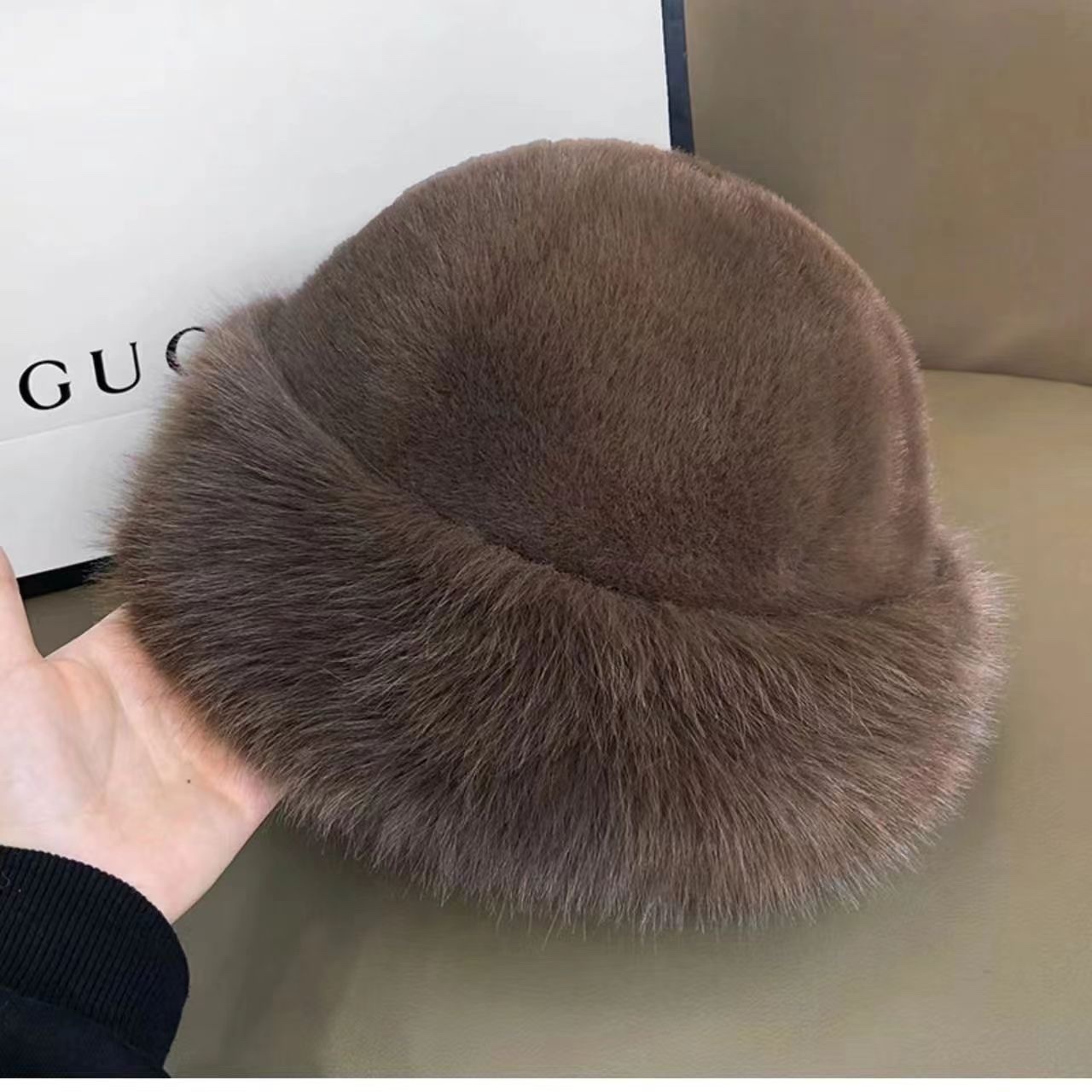 New style snow hat, faux fur fox fur hat, Lei Feng dome hat, Mongolian beret, warm and thick for winter detail image 5