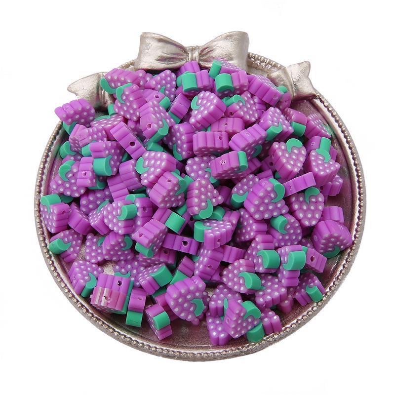 Cross-border best-selling cute fruits, apples and strawberries, soft clay beads, handcrafted beading materials, diy self-made bracelets and necklaces detail image 16