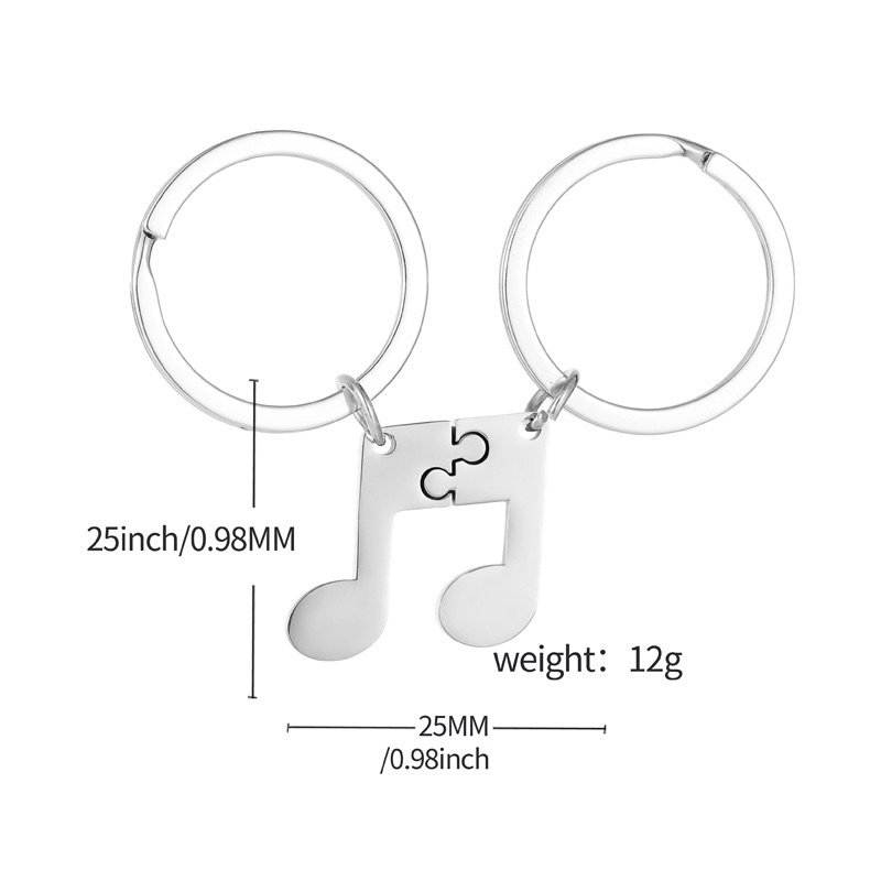 Keychains for girls in 2024, cute AliExpress best-selling disassembled note stainless steel keychains, Qixi Festival and Valentine's Day gifts, backpacks and pendants wholesale detail image 8