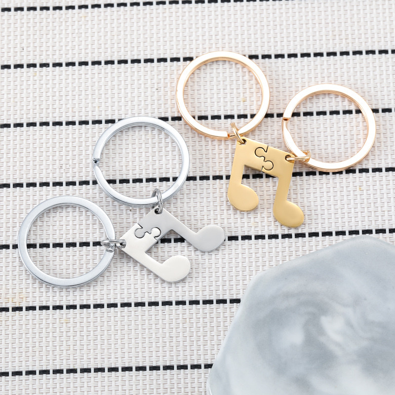 Keychains for girls in 2024, cute AliExpress best-selling disassembled note stainless steel keychains, Qixi Festival and Valentine's Day gifts, backpacks and pendants wholesale detail image 2