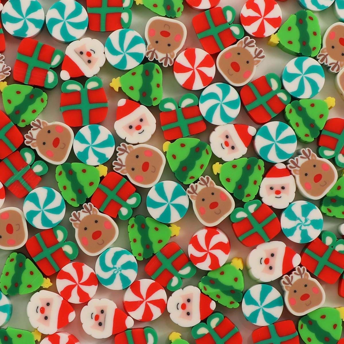 Soft clay Christmas gifts, Santa Claus series, diy materials, bracelets, necklaces and strings detail image 2