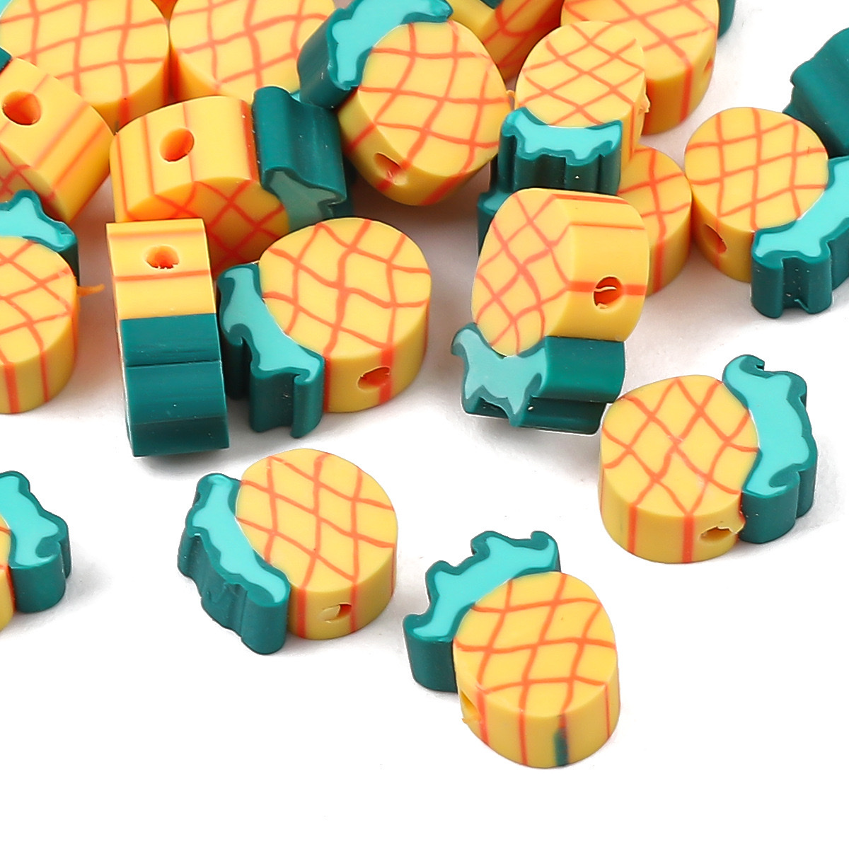 Cross-border best-selling cute fruits, apples and strawberries, soft clay beads, handcrafted beading materials, diy self-made bracelets and necklaces detail image 13