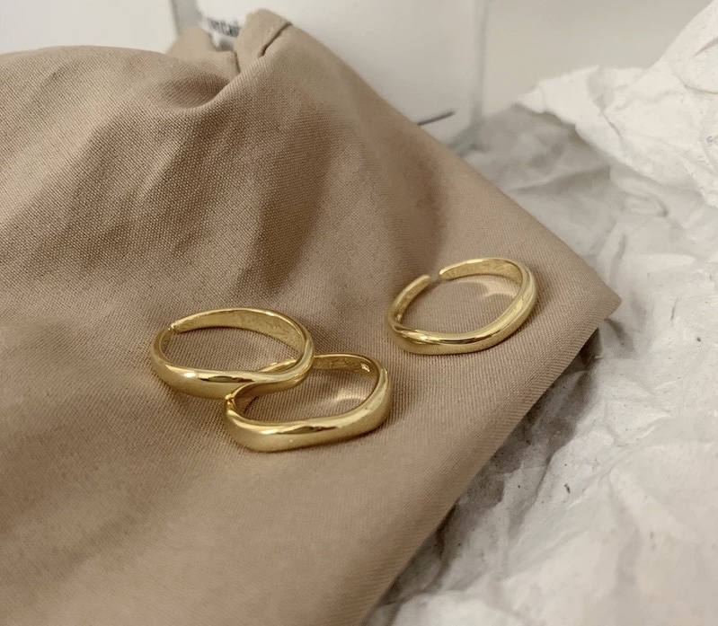 不规则，女戒，男戒，开口，可调节戒指，男女同款，网红戒指银戒指女个性戒指
