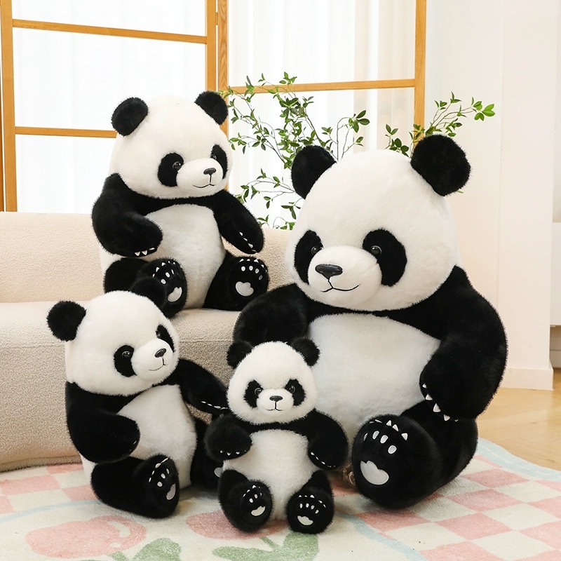 可爱熊猫公仔花花毛绒玩具仿真大熊猫玩偶布娃娃儿童女生日礼物男细节图