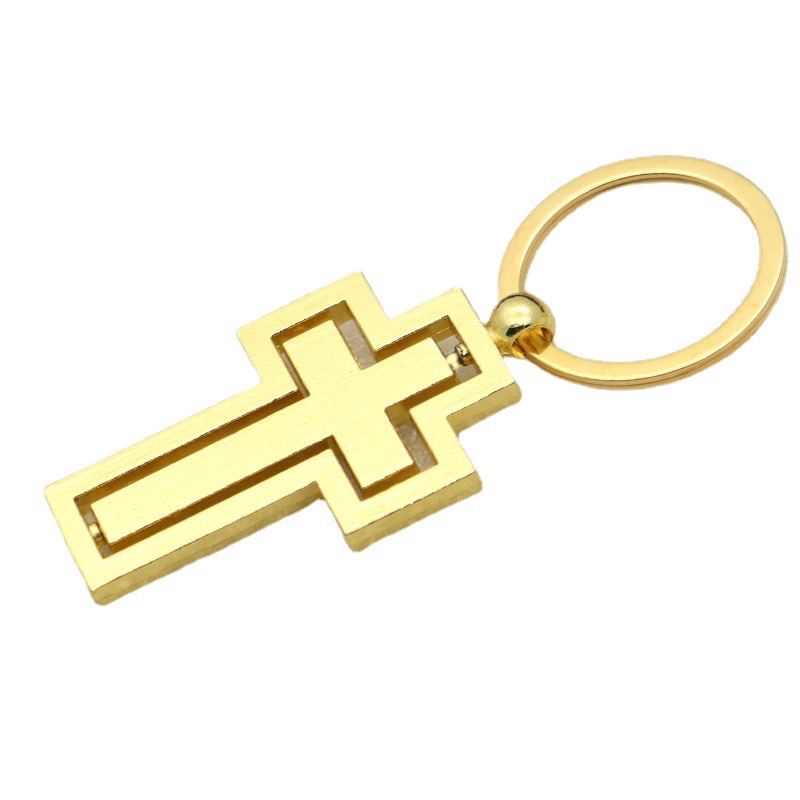 Rotating cross cross-border supply in stock, new rotating metal fun men's and women's car bags, keychains and accessories Item Picture