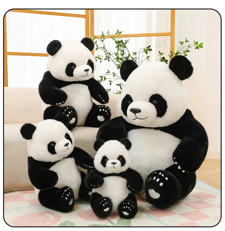 可爱熊猫公仔花花毛绒玩具仿真大熊猫玩偶布娃娃儿童女生日礼物男详情图8
