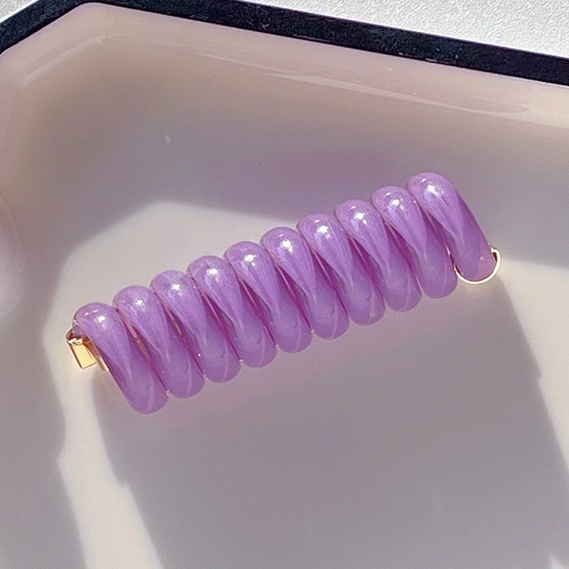 直条电话线，彩色电话线白底实物图