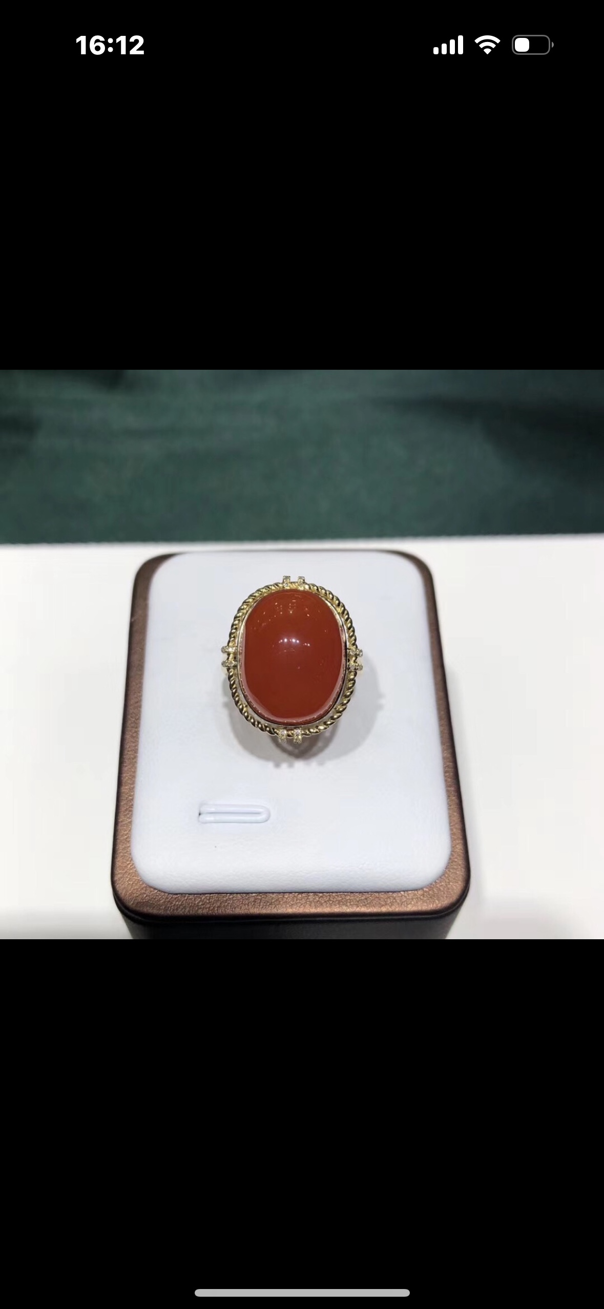 18k gold set with South red and cherry red jewelry ring 1 Specification image