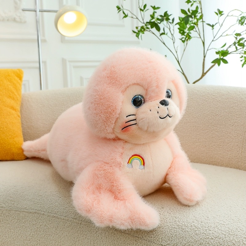 Cute little seal plush toys, simulated sea lion dolls, stuffed pillows, birthday gifts for girls and children Item Picture