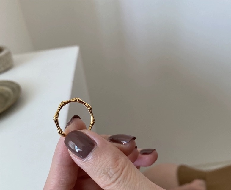 戒指，骨节，竹节戒，男女，开口戒指