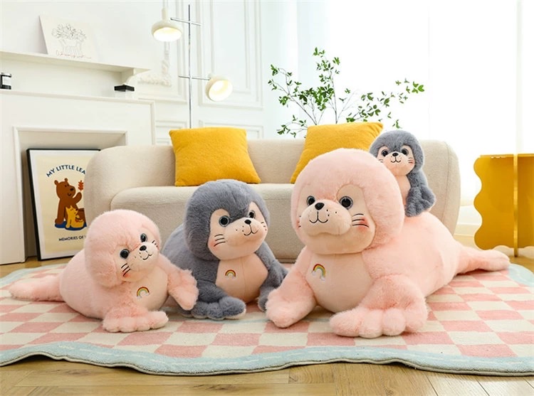 Cute little seal plush toys, simulated sea lion dolls, stuffed pillows, birthday gifts for girls and children detail image 12