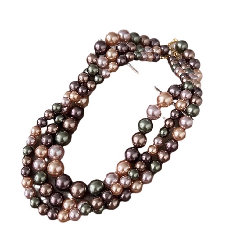 珍珠项链 高档银饰 高贵典雅珍珠饰品 精致女士首饰 珍珠吊坠项链白底实物图