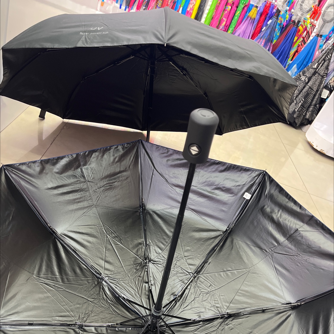 Fully automatic vinyl umbrella, rainproof and UV-resistant umbrella, vinyl umbrella for all weather conditions! Umbrella Automatic umbrella detail image 2