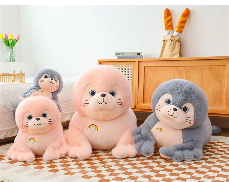 Cute little seal plush toys, simulated sea lion dolls, stuffed pillows, birthday gifts for girls and children detail image 7