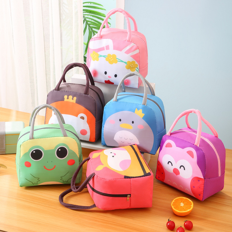 Cartoon lunch boxes, tote bags, thickened aluminum foil insulated bags, cute bento bags, lunch bags for work and school detail image 15