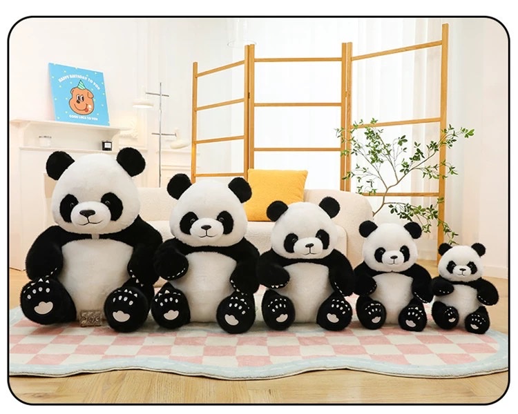 可爱熊猫公仔花花毛绒玩具仿真大熊猫玩偶布娃娃儿童女生日礼物男详情图10