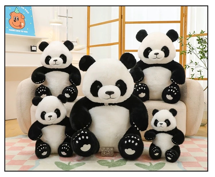 可爱熊猫公仔花花毛绒玩具仿真大熊猫玩偶布娃娃儿童女生日礼物男详情图7