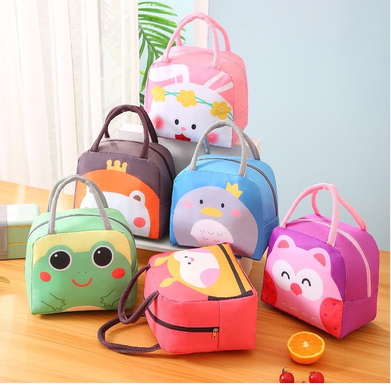 Cartoon lunch boxes, tote bags, thickened aluminum foil insulated bags, cute bento bags, lunch bags for work and school detail image 8