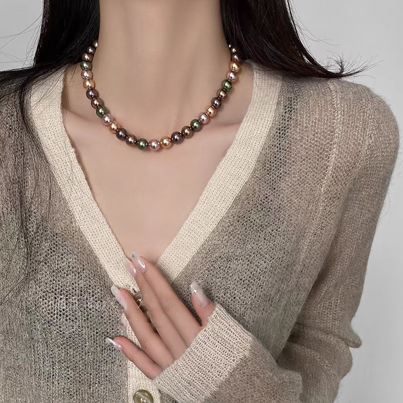 珍珠项链 高档银饰 高贵典雅珍珠饰品 精致女士首饰 珍珠吊坠项链细节图