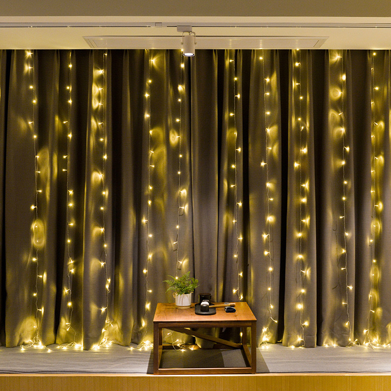 led curtains, New Year atmosphere lights, colored lights, flashing lights, string lights, starry sky atmosphere lights, bedroom internet-famous decorations, Christmas decorations, festival outfits detail image 2