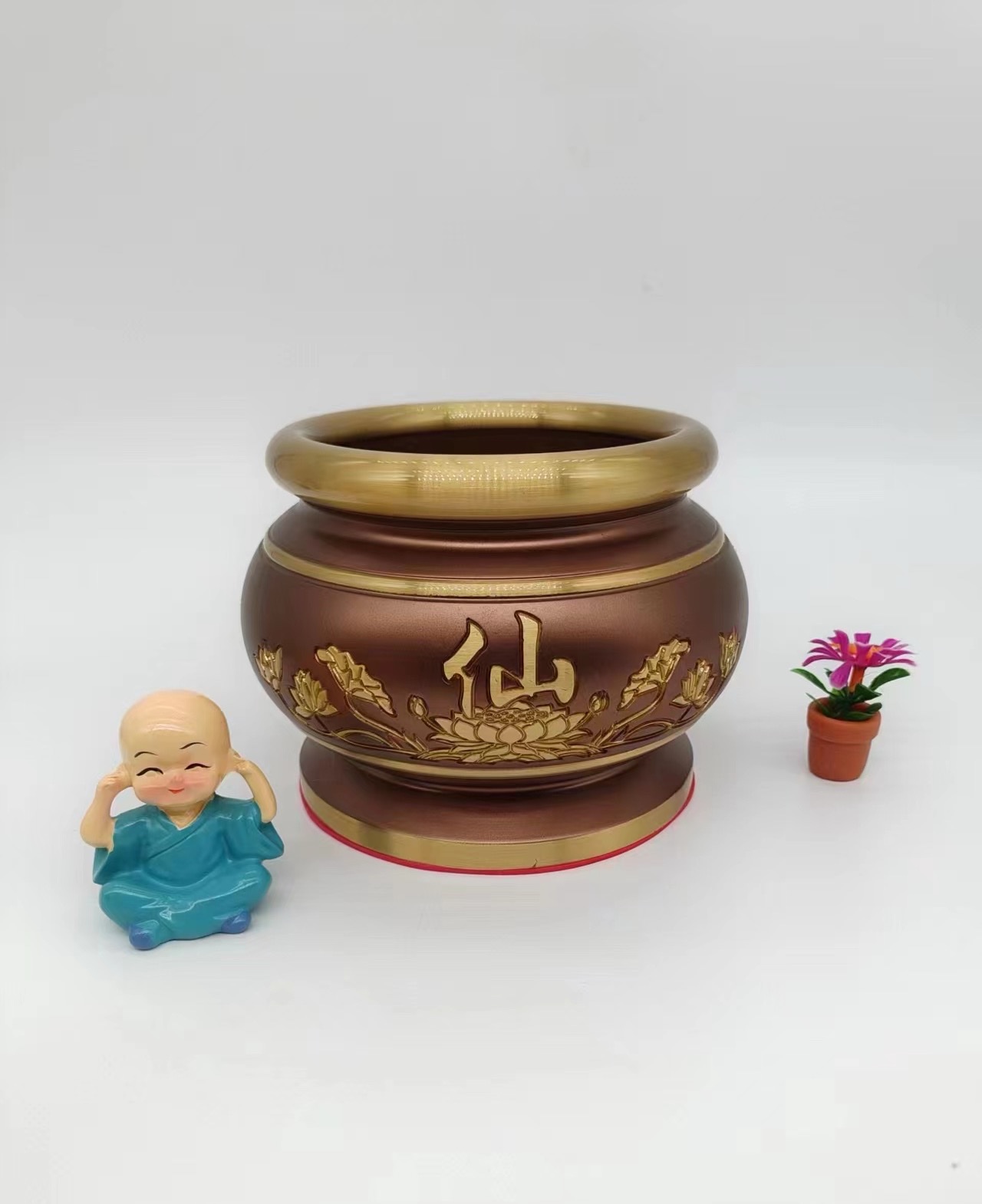 Copper incense burner and Buddhist lamp Specification image