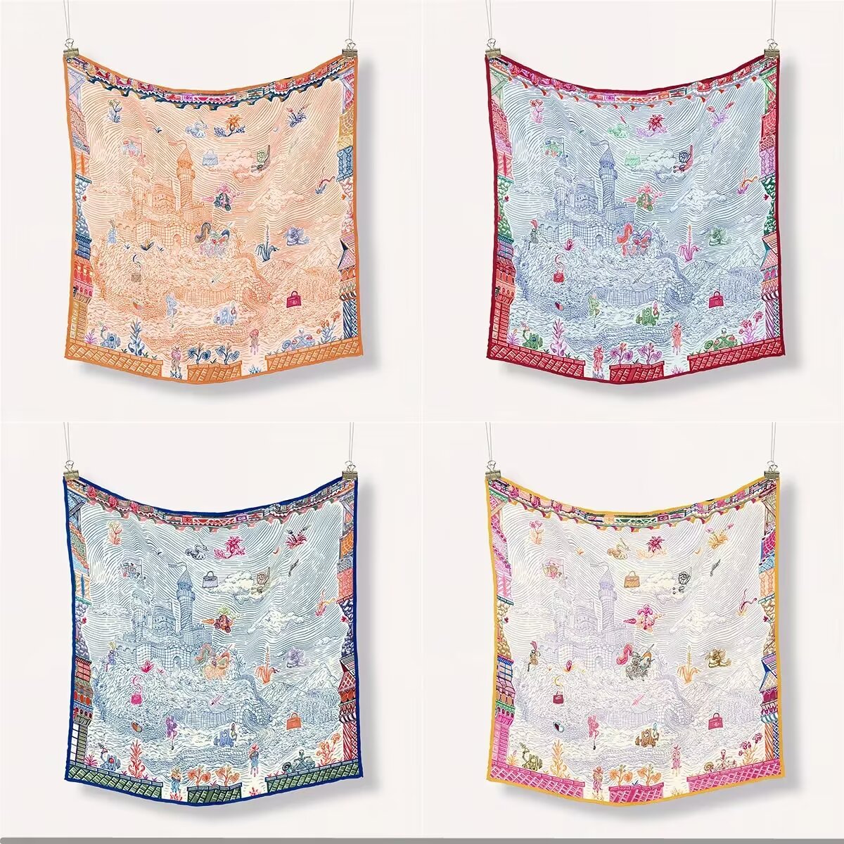 53 Twill Small Square Scarf Summer New Fresh European Silk Scarf Scarf Casual All-Match Age Reduction Fashion Scarf Item Picture