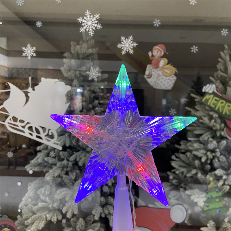 Christmas tree ceiling light, led illuminated star light, five-pointed star color light, room decoration, cross-border Christmas tree light, festival decoration items detail image 10
