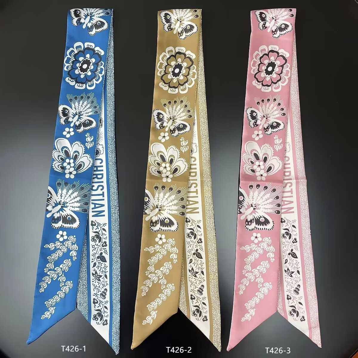 Twill Silk Small Streamers Spring And Summer New Small Long Women's Narrow Braid Hair Band French Net Red Headband Item Picture