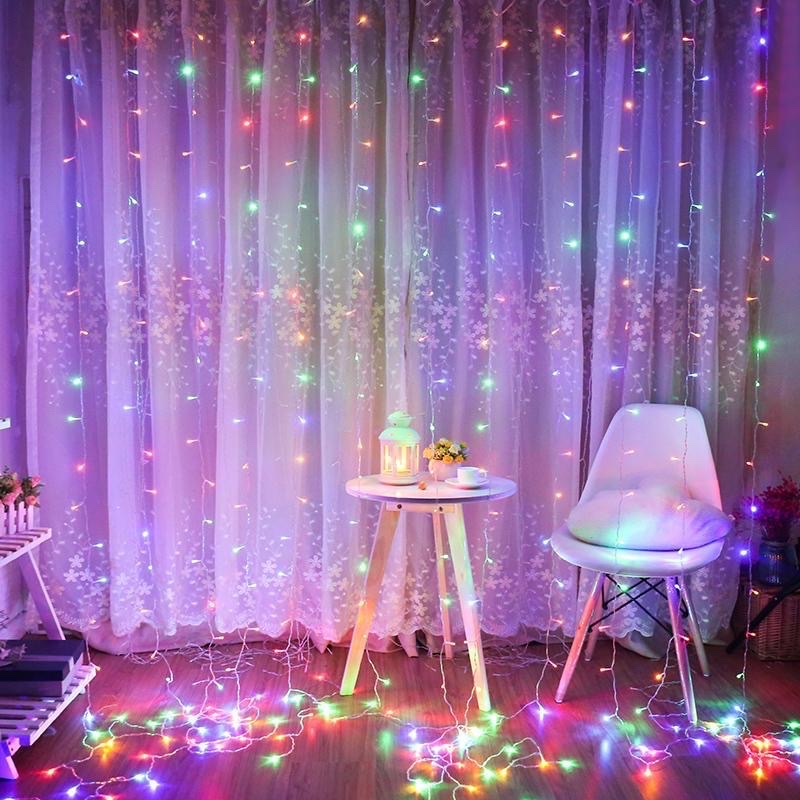 led curtains, New Year atmosphere lights, colored lights, flashing lights, string lights, starry sky atmosphere lights, bedroom internet-famous decorations, Christmas decorations, festival outfits detail image 6