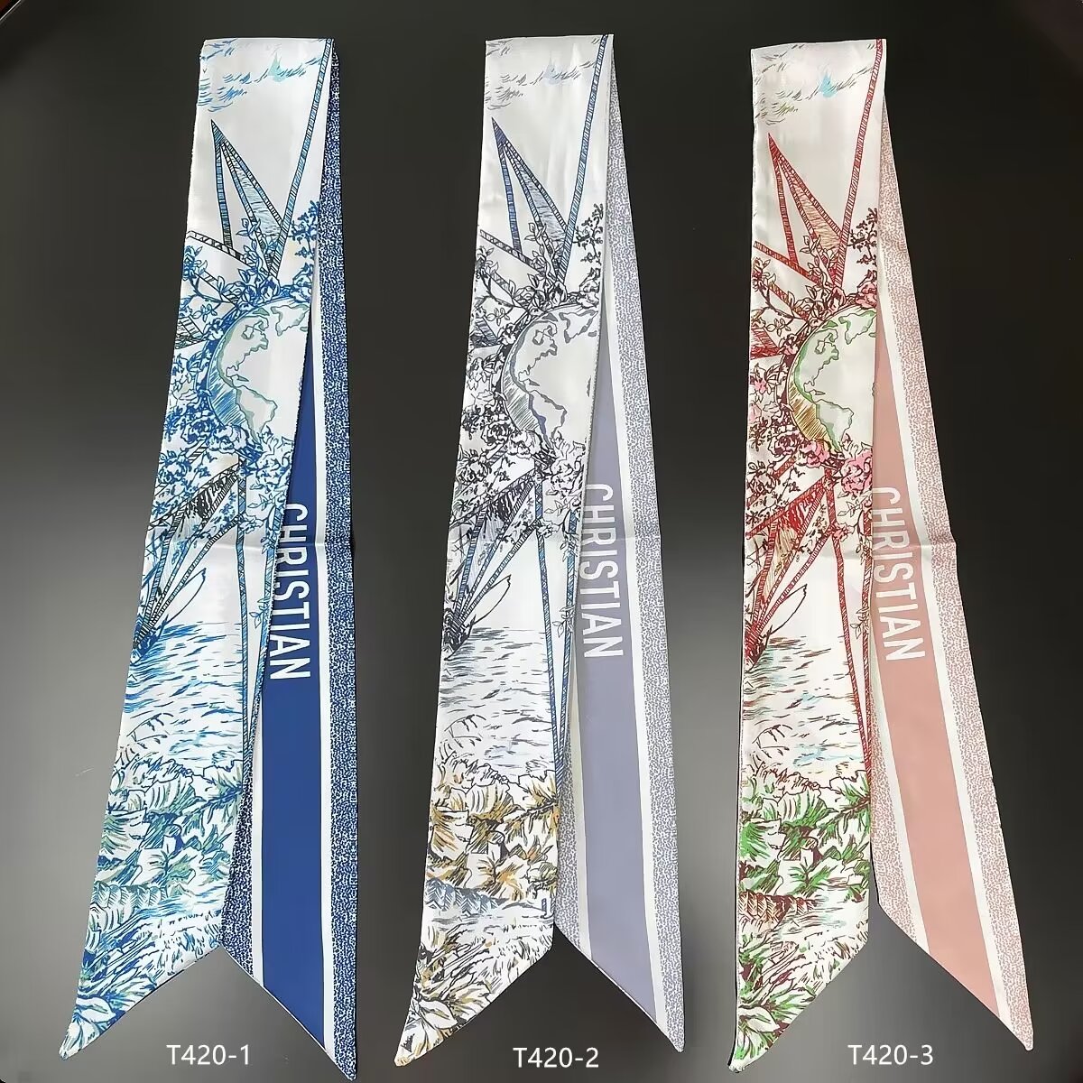Twill Silk Small Streamers Spring And Summer New Small Long Women's Narrow Braid Hair Band French Net Red Headband Specification drawing