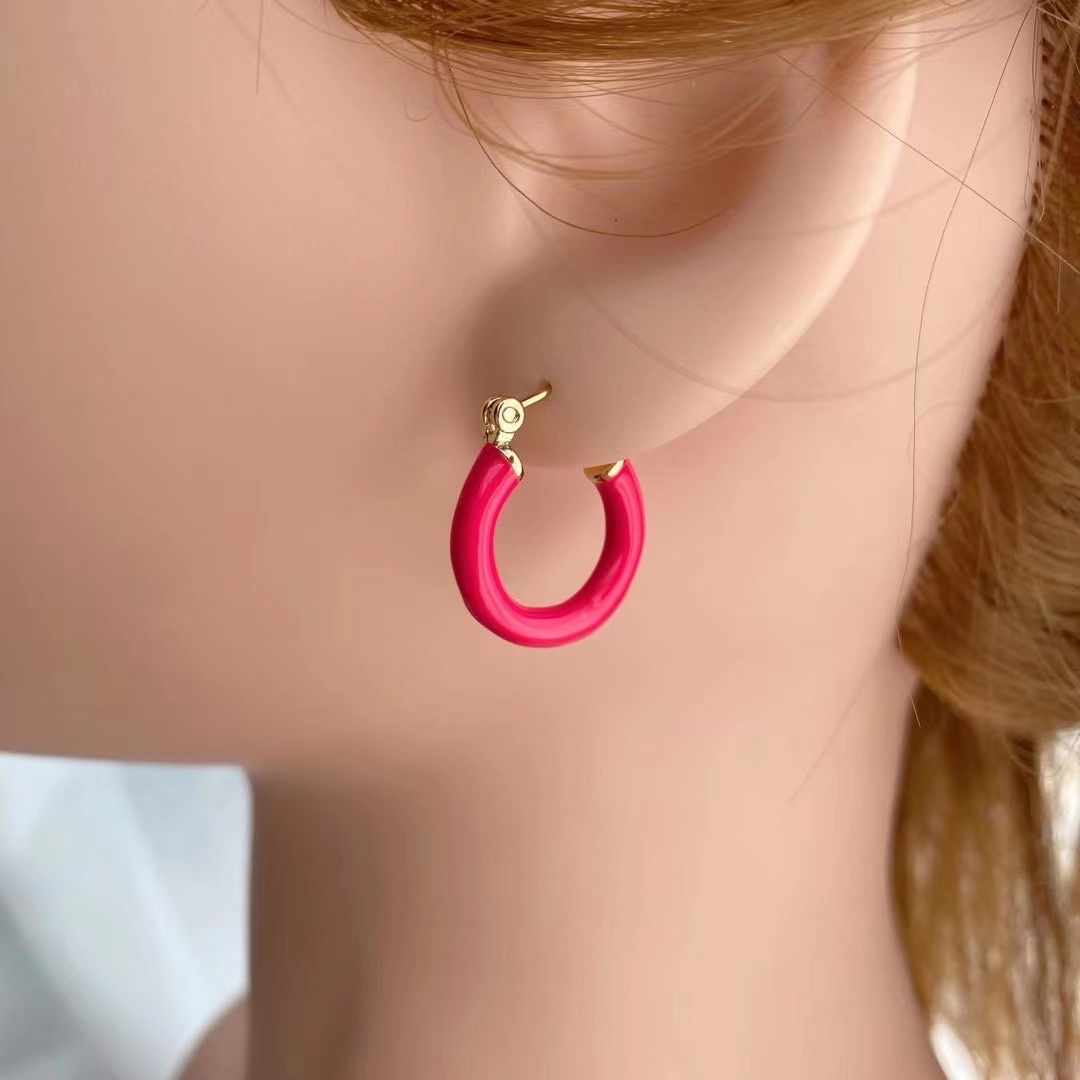 Pendientes de 10 colores orejeras multicolor details Picture