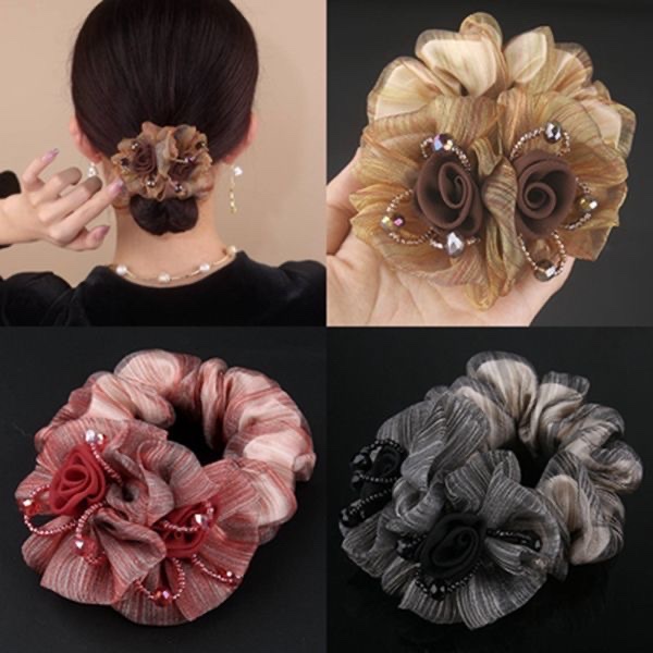 Fashionable lady's large intestine hair band, hair tie, hair band, hair tie, hair accessory, simple and durable, does not damage hair, high-elasticity hair band, hair band, hair tie, large intestine hair band detail image 2