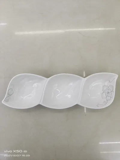 Ceramic Three-Panel Tray