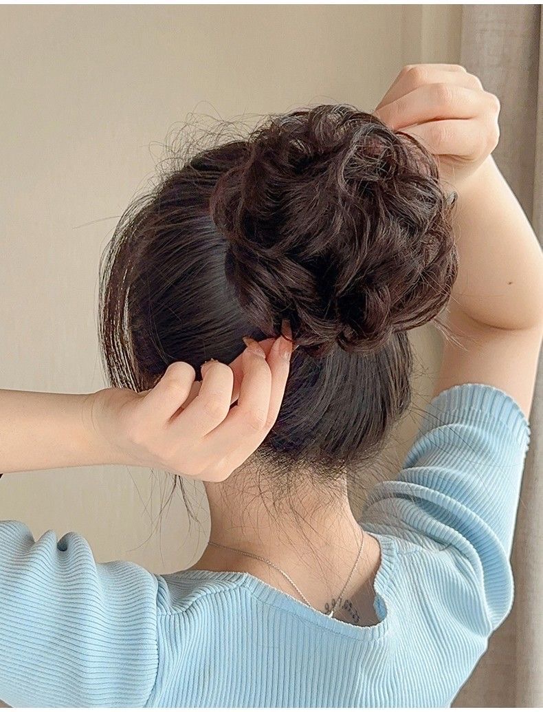 35克高温丝假发圈仿真花苞发圈发圈